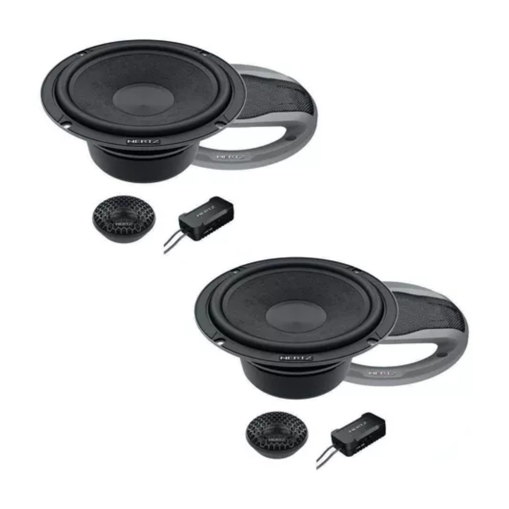 Kit Duas Vias Alto Falantes Woofer Hertz CK 165 L 6,5 Polegadas 300W 4 Ohms Par em Oferta na Shopee