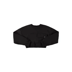 Blusão Cropped Básico em Moletom Juvenil Gloss