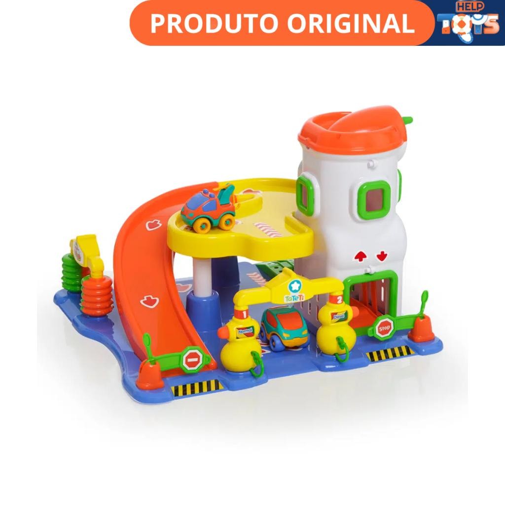 Posto de Gasolina Car Center com Lava Jato Tateti Brinquedo Infantil Educativo