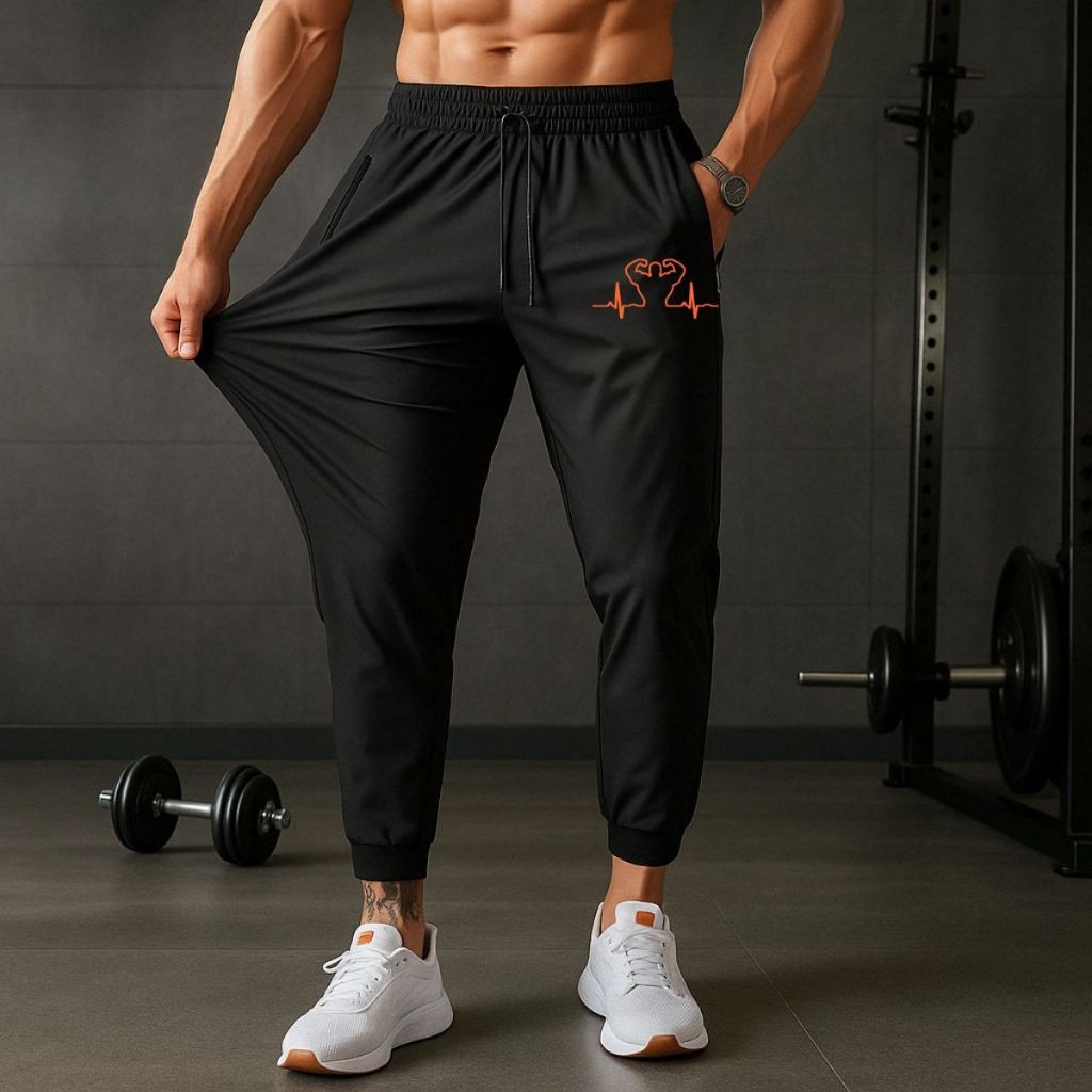 Calça Chimpa Confortável Esportiva Treino Urbano Flanelada Barra Ajustável