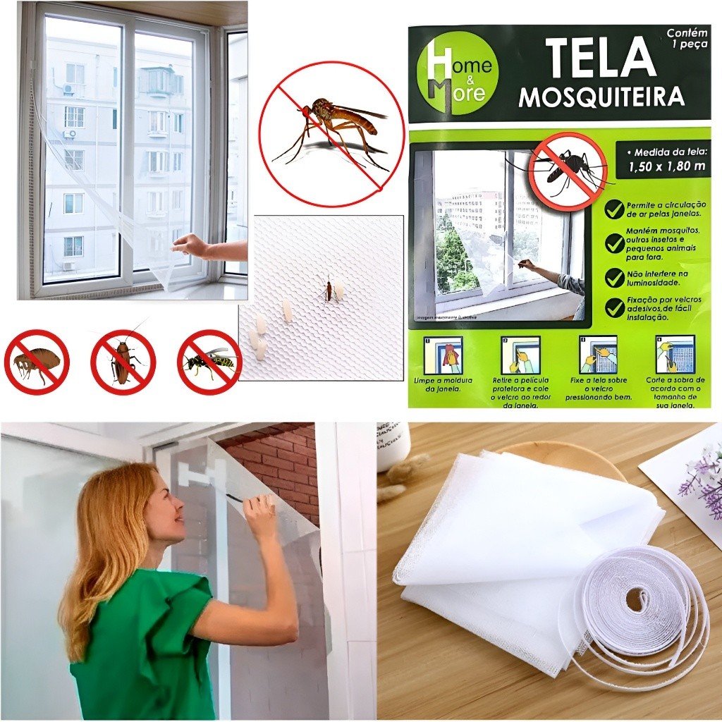 Tela Mosquiteiro Anti-inseto Mosquito Autocolante