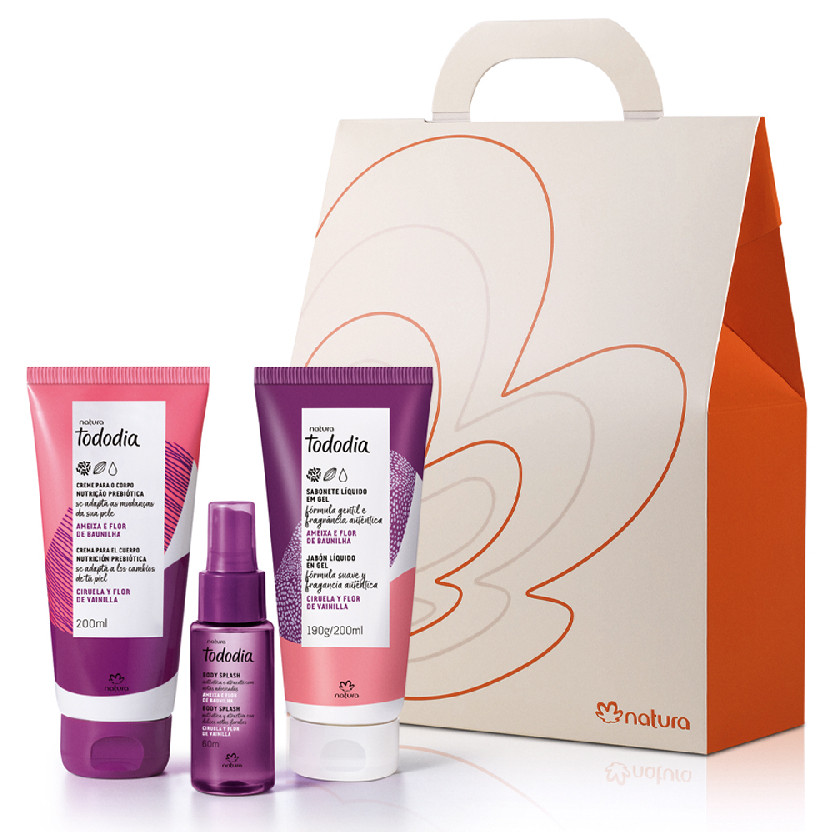 Kit Presente Perfumação e Cuidado Ameixa e Flor de Baunilha Natura Tododia