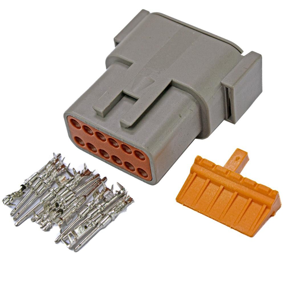 Kit Chicote Deutsch Módulo Caixa Transmissão Caminhões Máquinas Agrícolas 12 Vias Macho - ETE8451