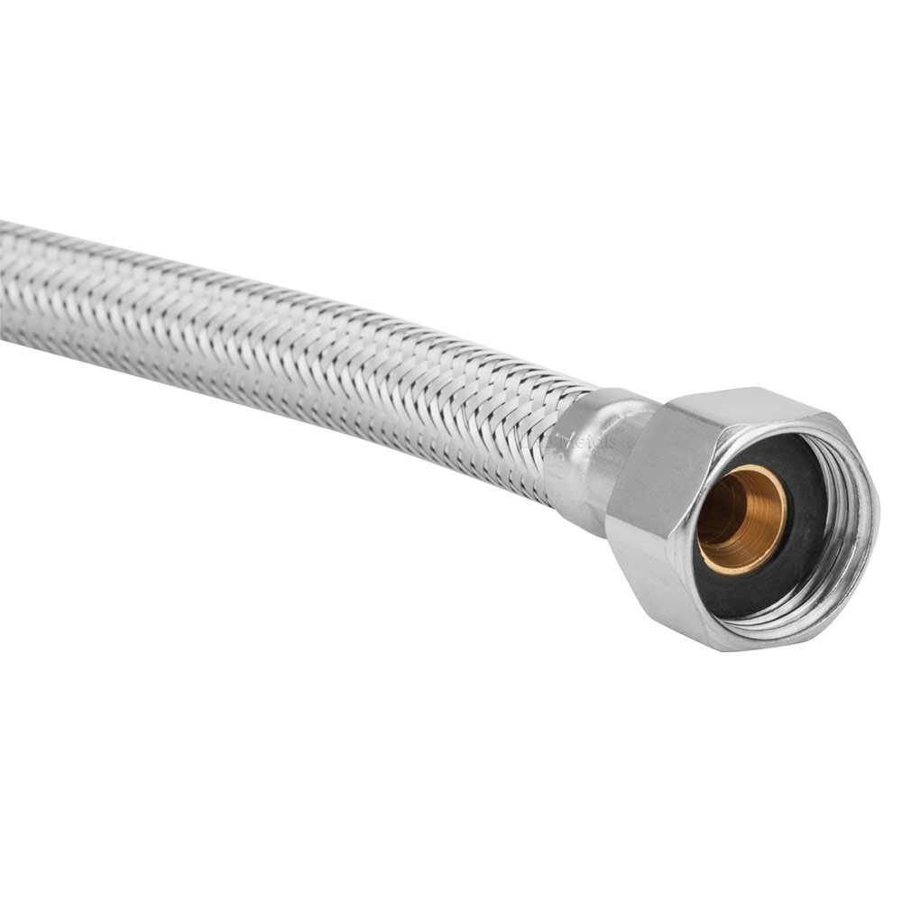 Kit 05 Engate Mangueira Flexível Trançado de 30 Cm Aço Inox — imagem 2 de 2