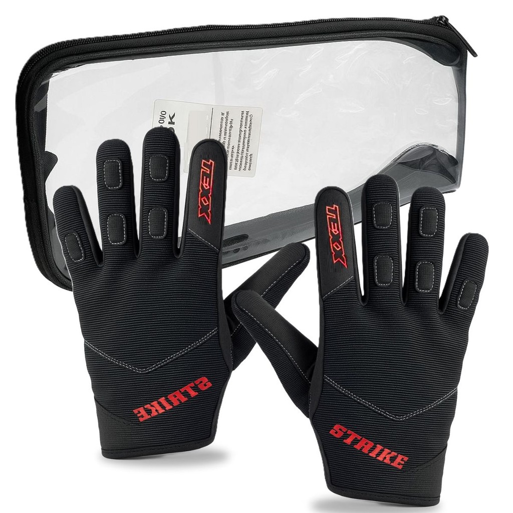 Luva P/ Motociclista Texx New Strike V2 Preta em Oferta na Shopee