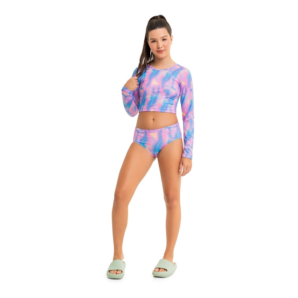 Biquíni Manga Longa Juvenil com FPS+50 Gloss - Baby & Kids Fashion