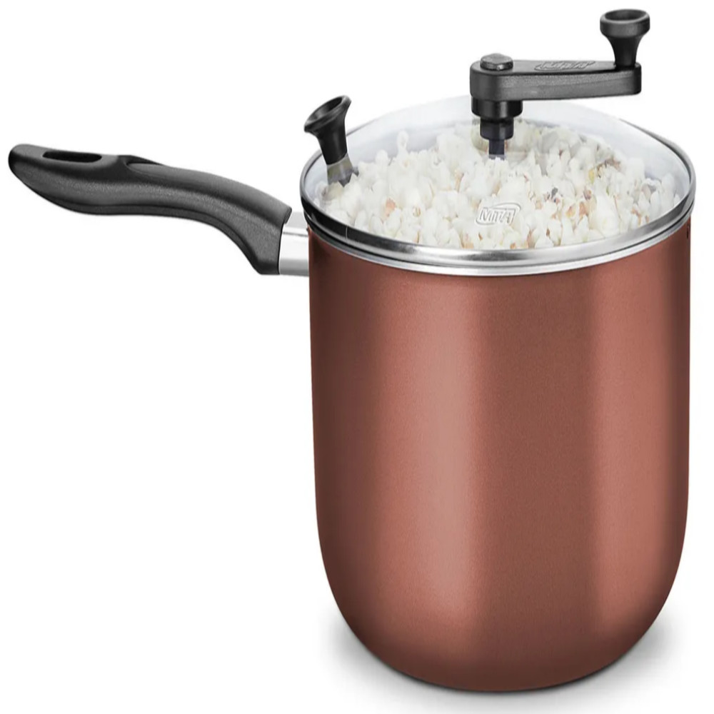 Pipoqueira Antiaderente Tampa Vidro Chocolate 4,8l MTA N22