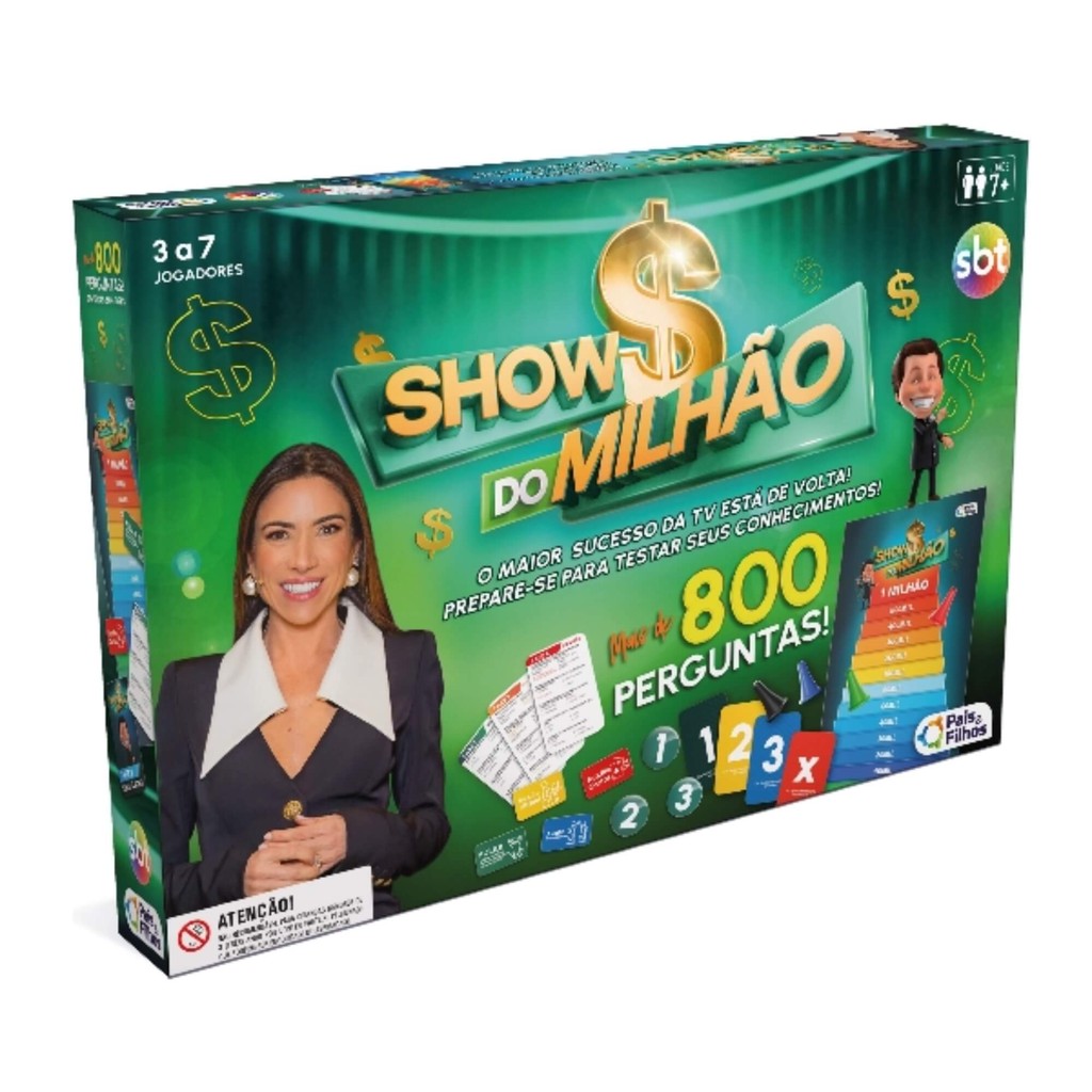 Jogo Show do Milhão com mais de 800 perguntas Pais e Filhos - 792906-1