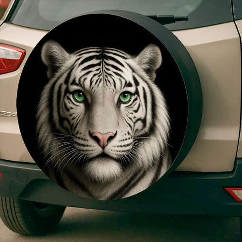 Capa Estepe Pneu Ecosport Crossfox Aircross Tigre Branco