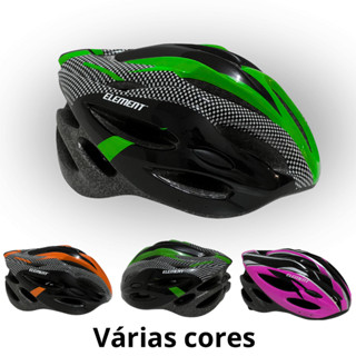 Capacete Para Bicicleta Ciclismo Adulto Element Com Sinalizador Led Ajustável Varias Cores em Oferta na Shopee
