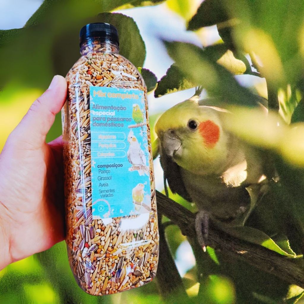Ração sementes para Pássaros  gaiola calopsita Agapornis e Periquitos mistura essencial para aves