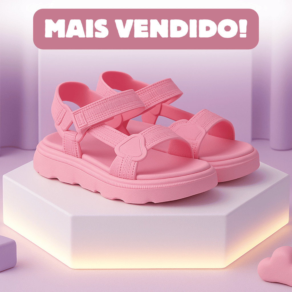Papete Infantil Feminina Colorida com Palmilha Anatômica em Oferta na Shopee