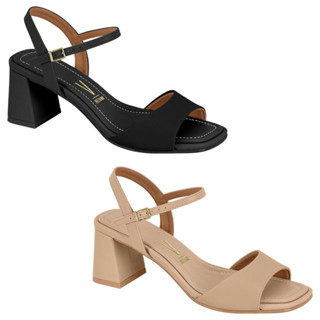 Sandalia Feminina Vizzano Calcanhar Aberto Salto Promoção em Oferta na Shopee