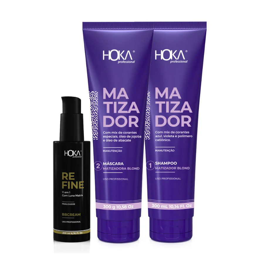 Kit Matizador Desamarelador + Finalizador Bbcream 11 Em 1 Hoka