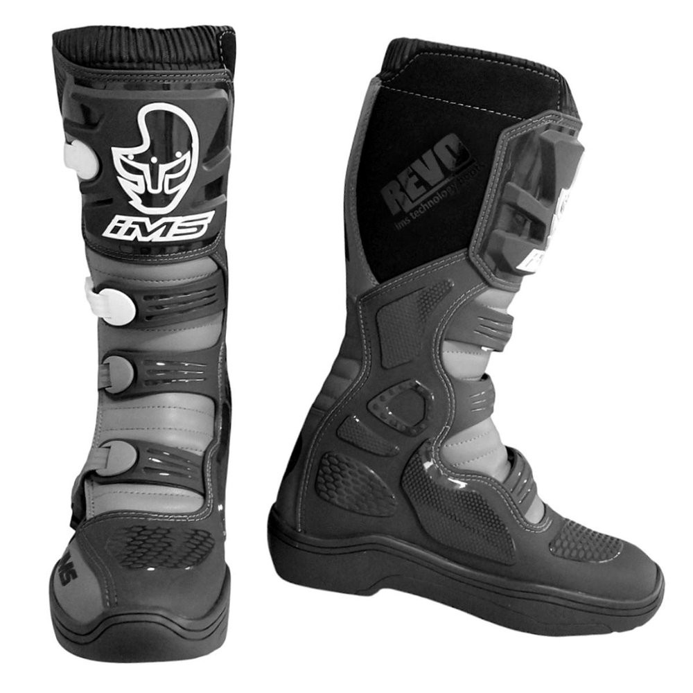 Bota Ims Revolution Preta/Cinza Cross Enduro Trilha