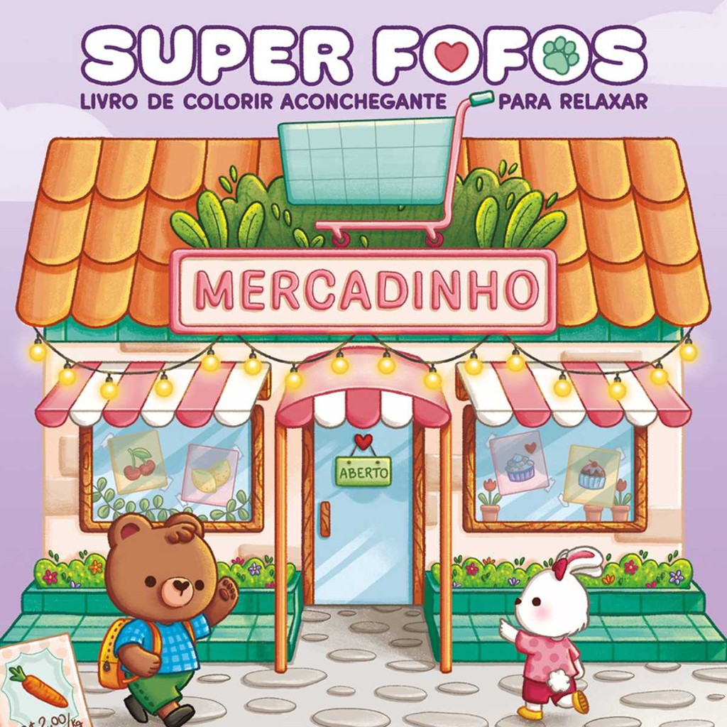 Livro capa: SUPER FOFOS: Livro de colorir adulto CUTE & COMFY – Sucesso do TikTok Livro AM