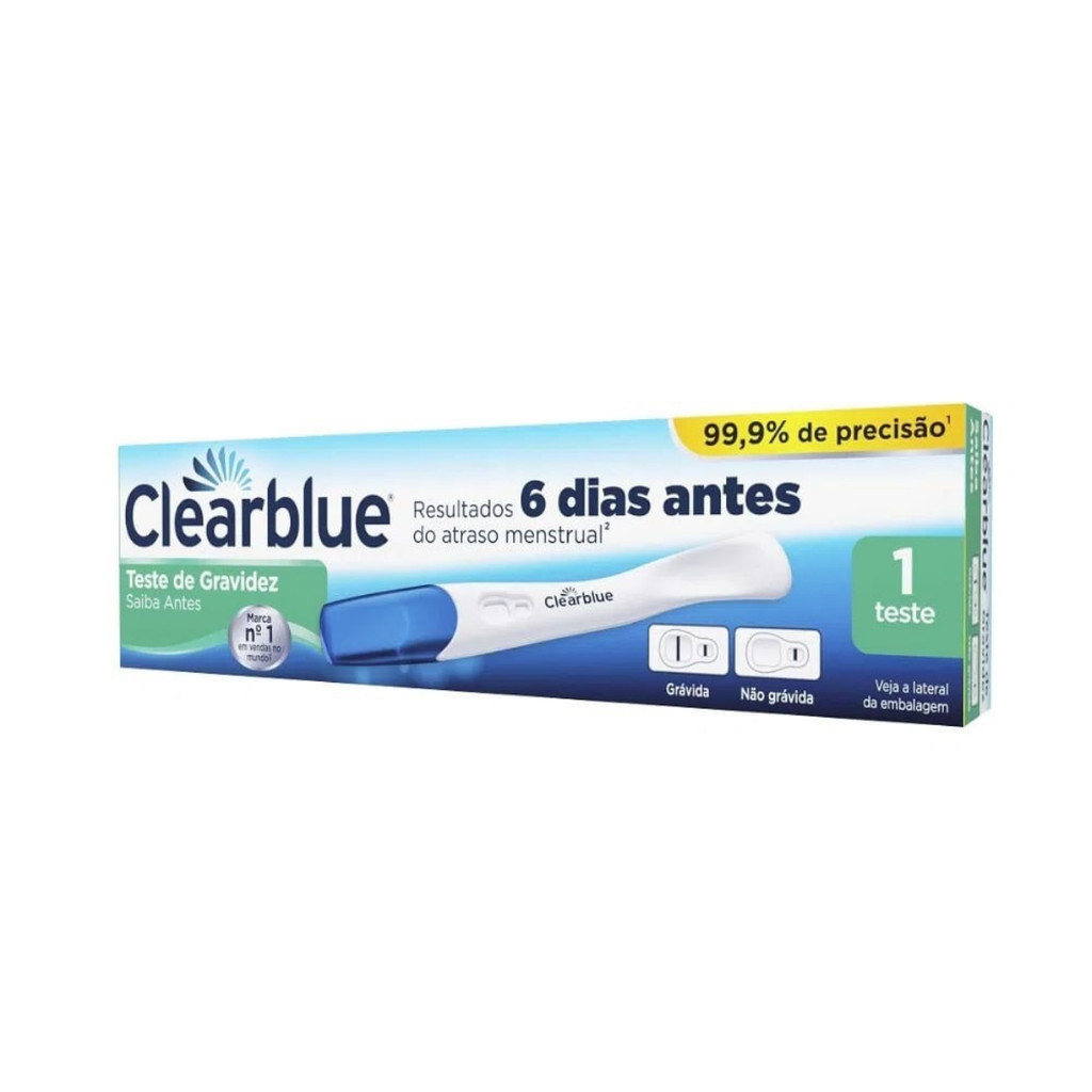 Teste De Gravidez Clearblue Saiba Antes 99,9% De Precisão em Oferta na Shopee