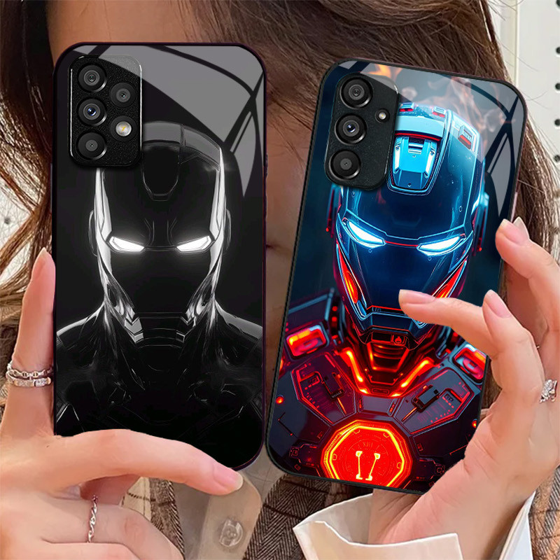 Homem De Ferro 07 Vidro Temperado Caso Telefone Para Samsung Galaxy A16 A15 A25 A35 A55 A53 A54 A34 A14 A32 A52 4G 5G Ca