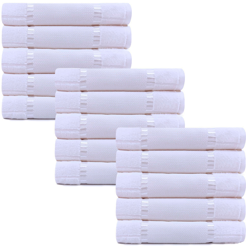 Jogo de Toalha de Visita 15 Peças para Bordar Ponto Cruz Bella BF Casa Dohler em Oferta na Shopee