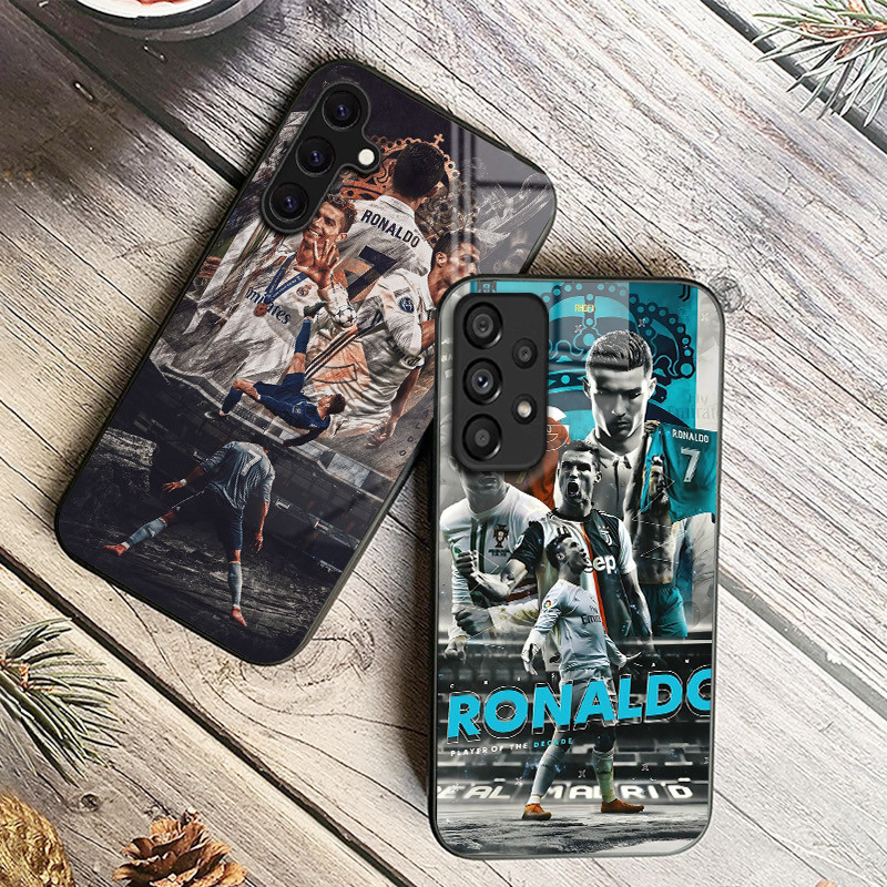 cristiano ronaldo CR7 07 Capa De Telefone De Vidro Para Samsung Galaxy A14 A16 A30 A22 A32 A33 A34 A40 A42 A55 4G A52 A5