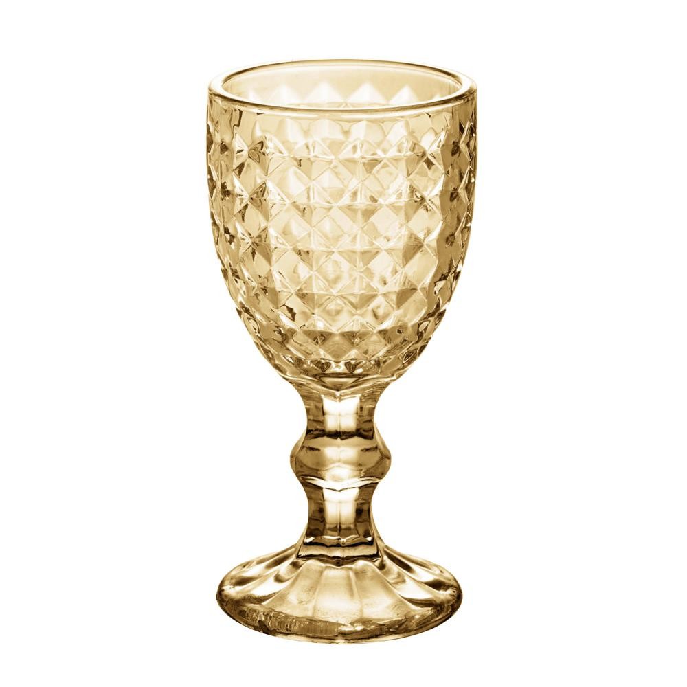 Taça de Licor de Vidro Âmbar Metalizado Bico de Abacaxi 50ml