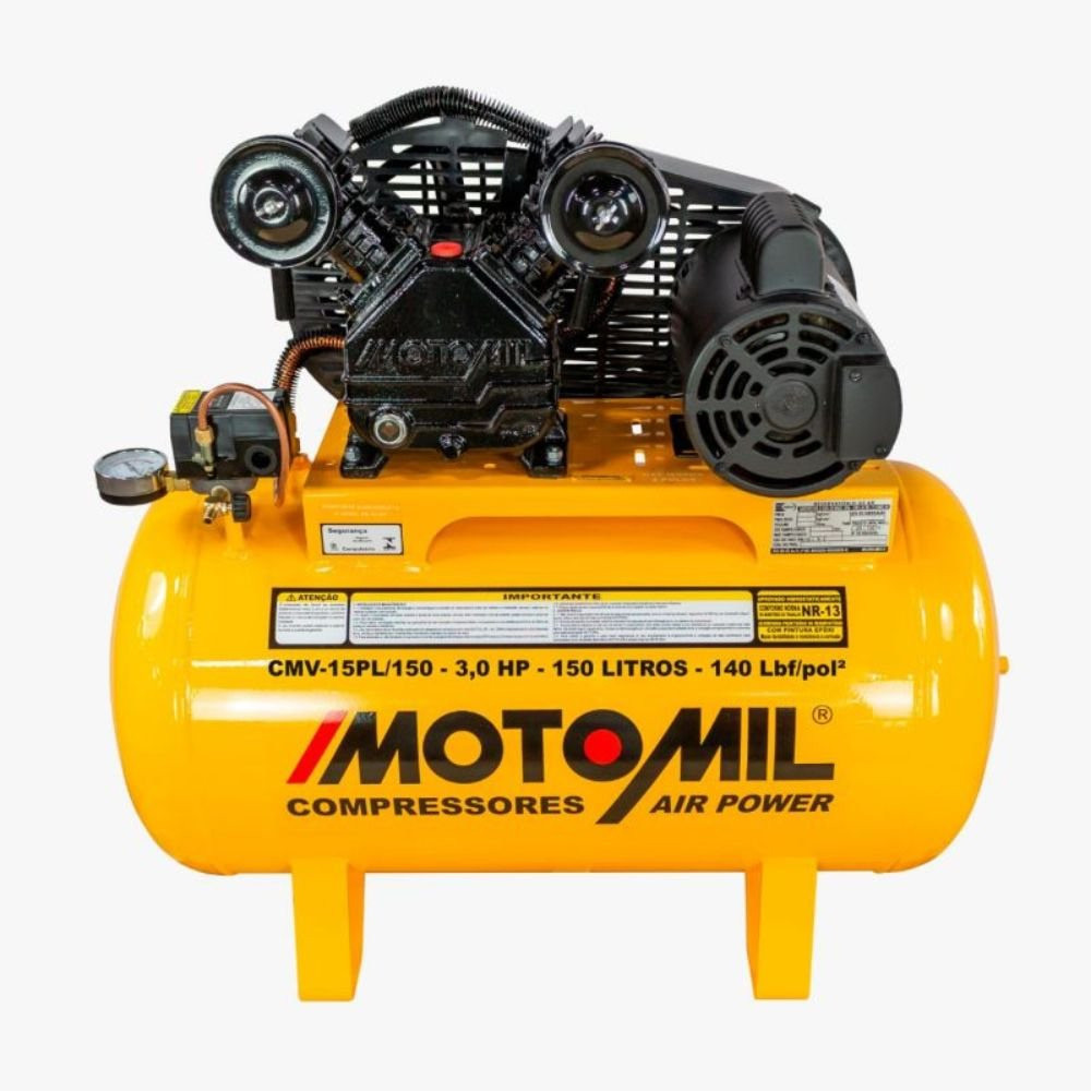 Compressor de Ar Air Power 15 Pés 150L 3HP Bivolt MOTOMIL-CMV-15PL/150 em Oferta na Shopee