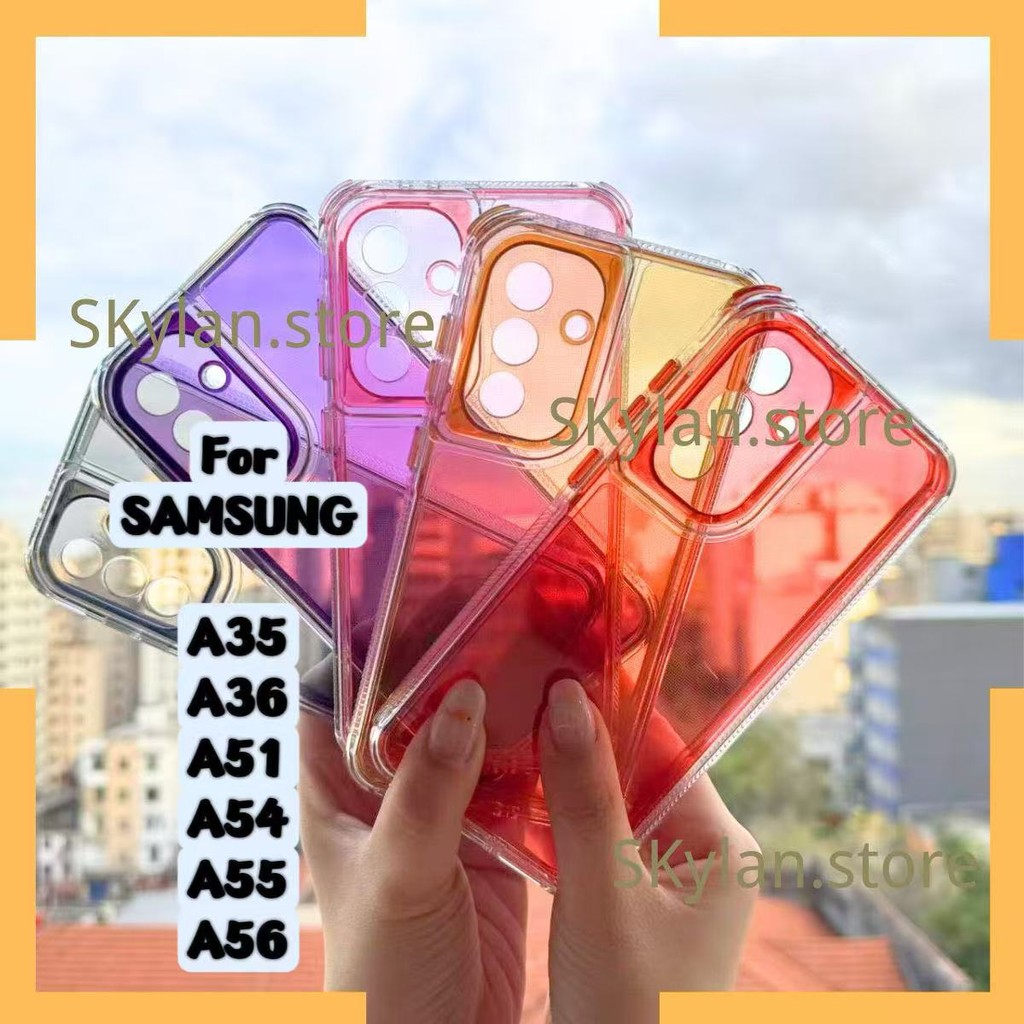 Capa Space 2 EM 1 Acrilico e Silicone Compatível para Samsung Galaxy A35 A36 A51 A54 A55 A56