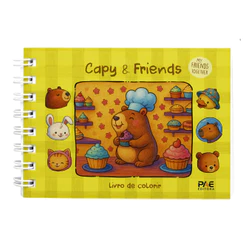 Livro Capy e Friends | Livro de Colorir | Capa Amarela