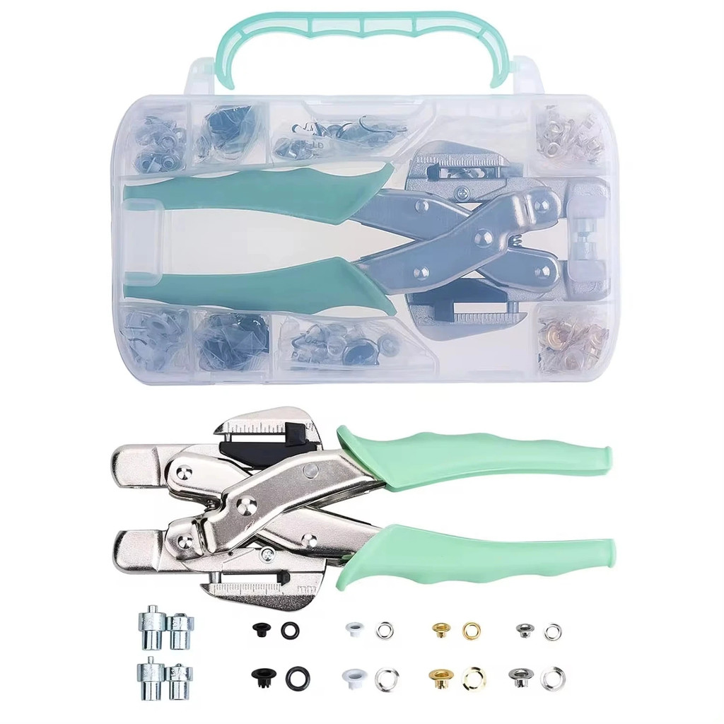 Alicate Furador Aplicador De Ilhós Profissional Verde Água Papelaria Scrapbook Encadernação pachwork br