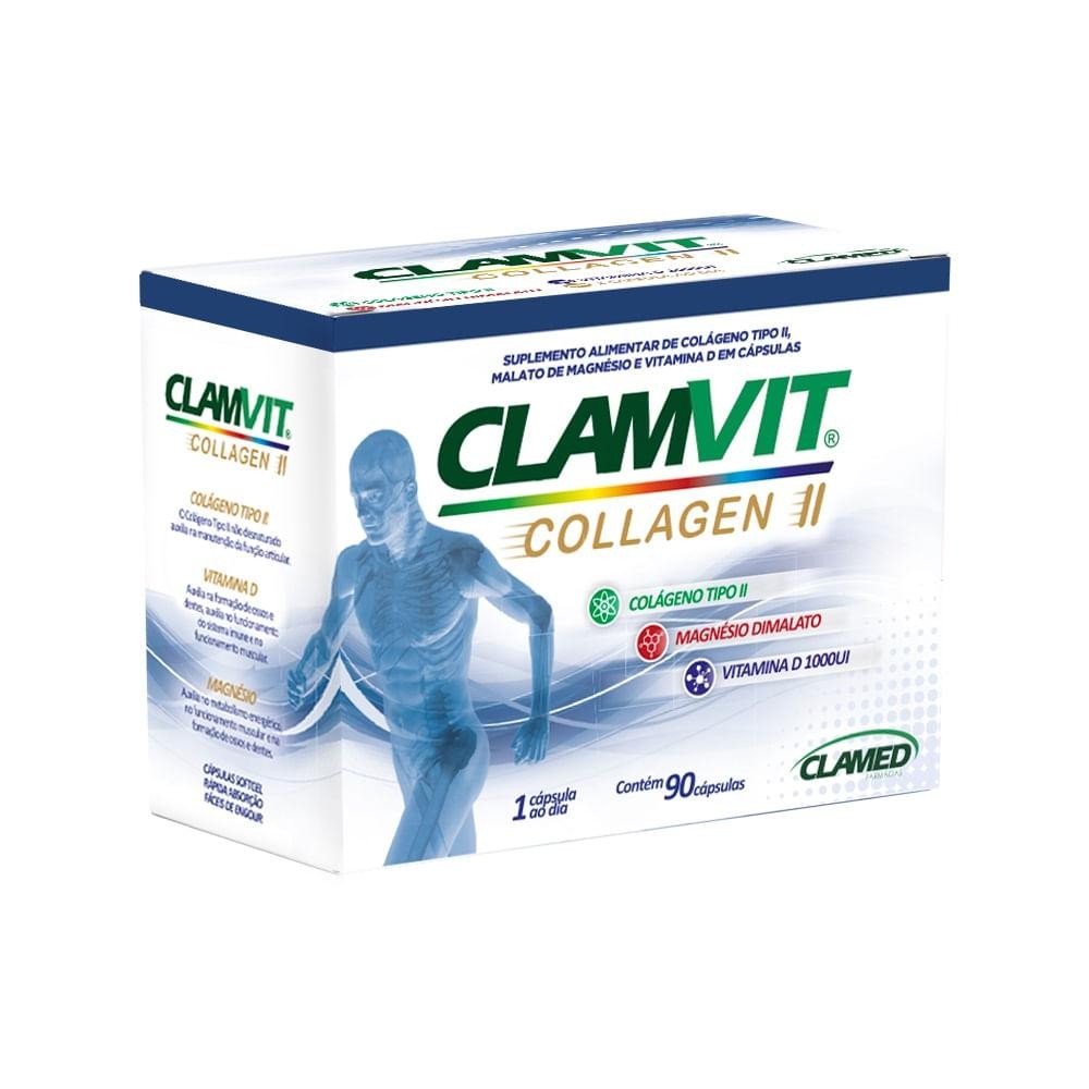 Clamvit Collagen Ii Com 90 Capsulas em Oferta na Shopee