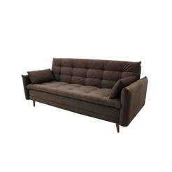 Sofá-Cama Casal 3 Lugares Marília Suede Café