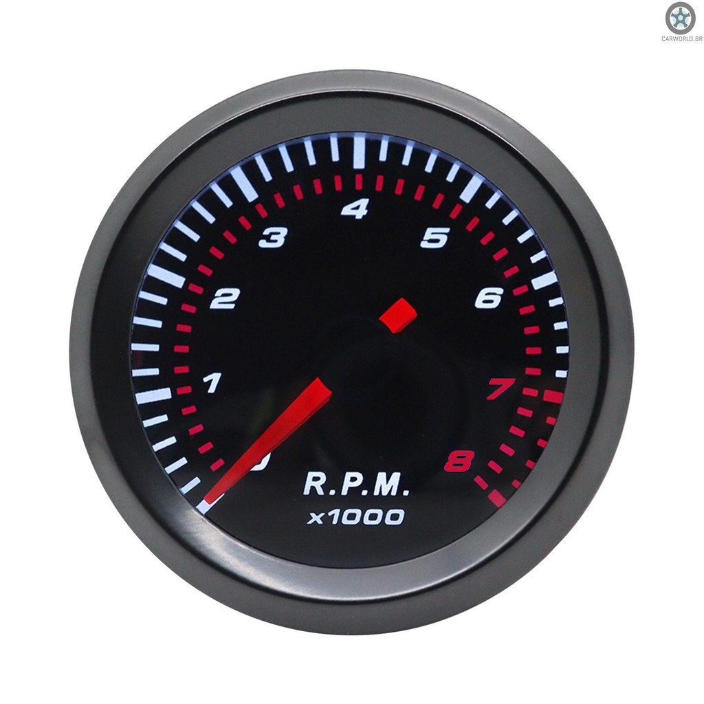 Tacômetro Para Carro , Medidor De 8000 RPM , De 55mm De Diâmetro Motor Movido A Gás De 1 8 Cilindros