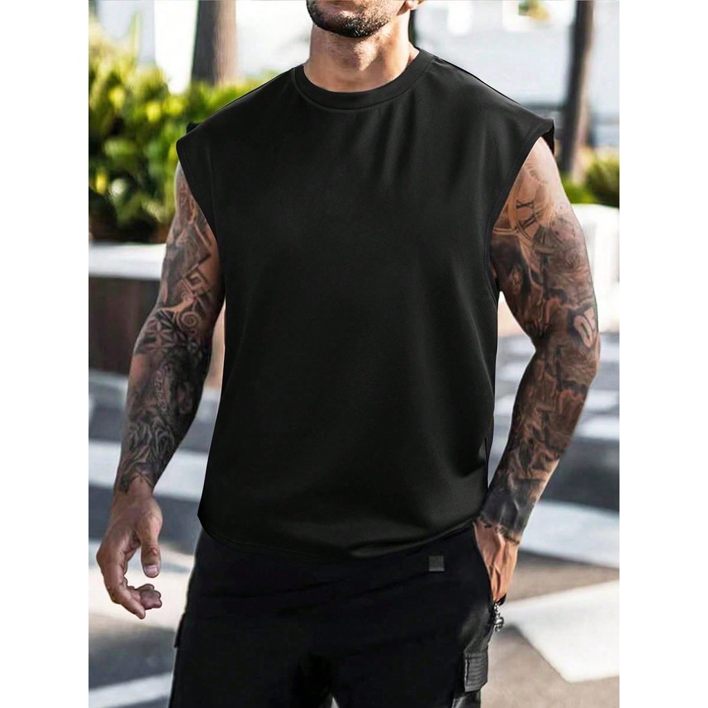 Camiseta Regata Casual Oversized Masculina Academia Treino Streetwear Casual Lisa Comfort