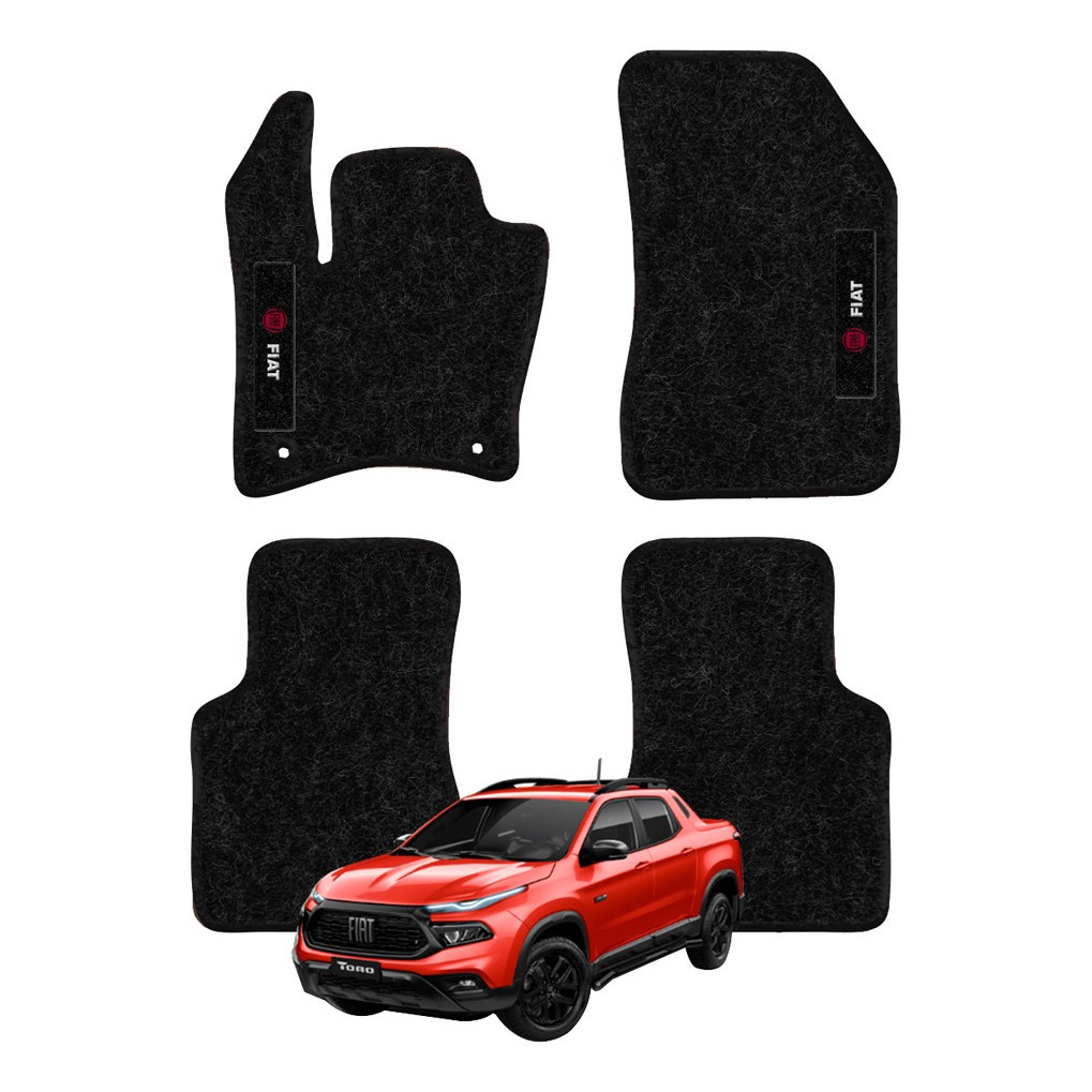 Kit de tapetes 5 peças específico Toro 2016 17 18 ... 22 23 2024 Carpete Preto