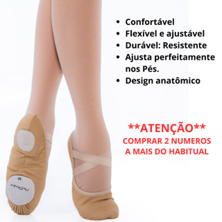 Sapatilha Ballet Meia Ponta Tecido Elástico Duplo X, Sapatilha Sola dividida Ballet De Lona Profissional em Oferta na Shopee