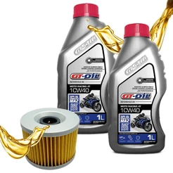 Troca de Óleo P/ Kawasaki Ninja 250r Gt Oil 10w40 + Filtro