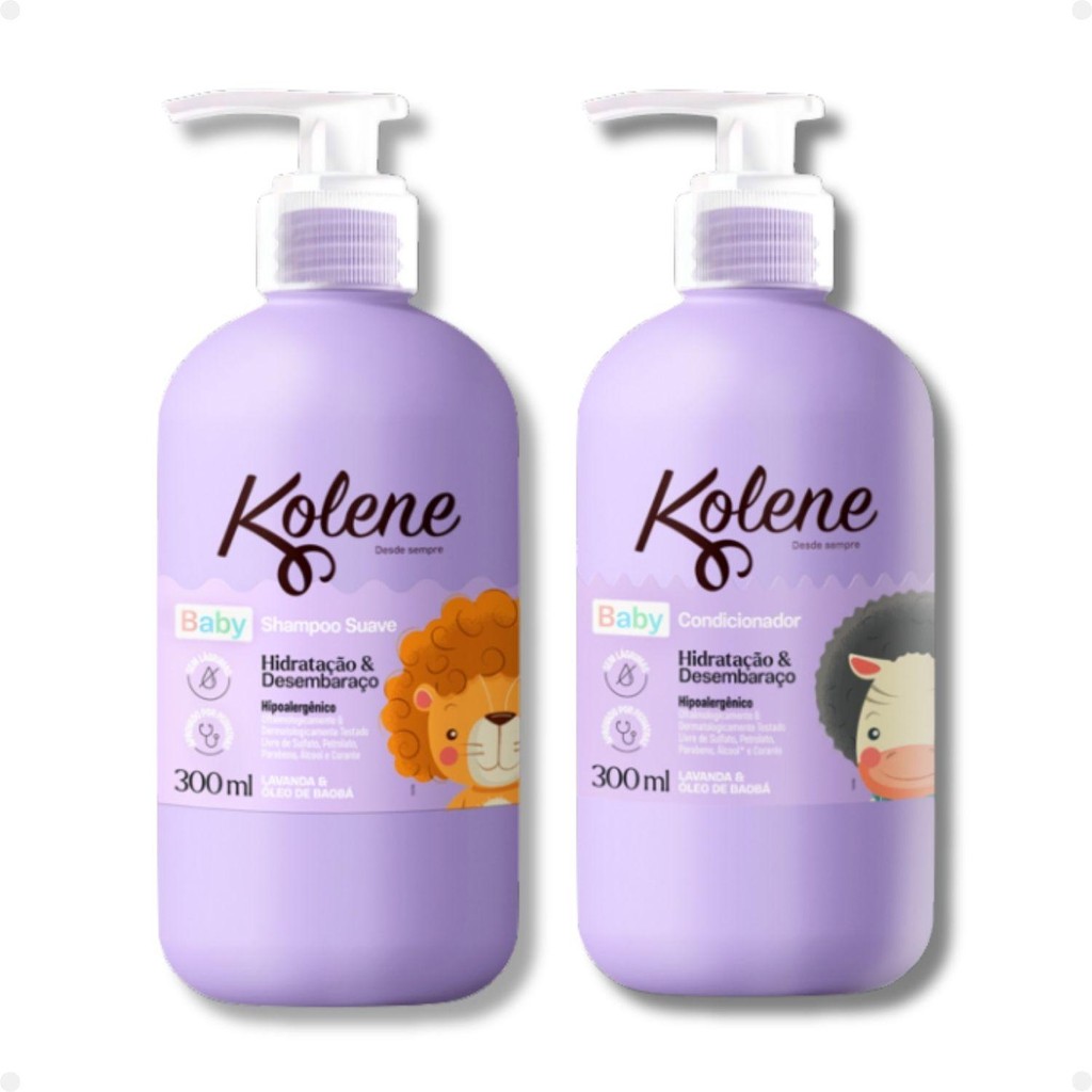 Kit Kolene Baby Hidratação e Desembaraço : Shampoo + Condicionador 300ml