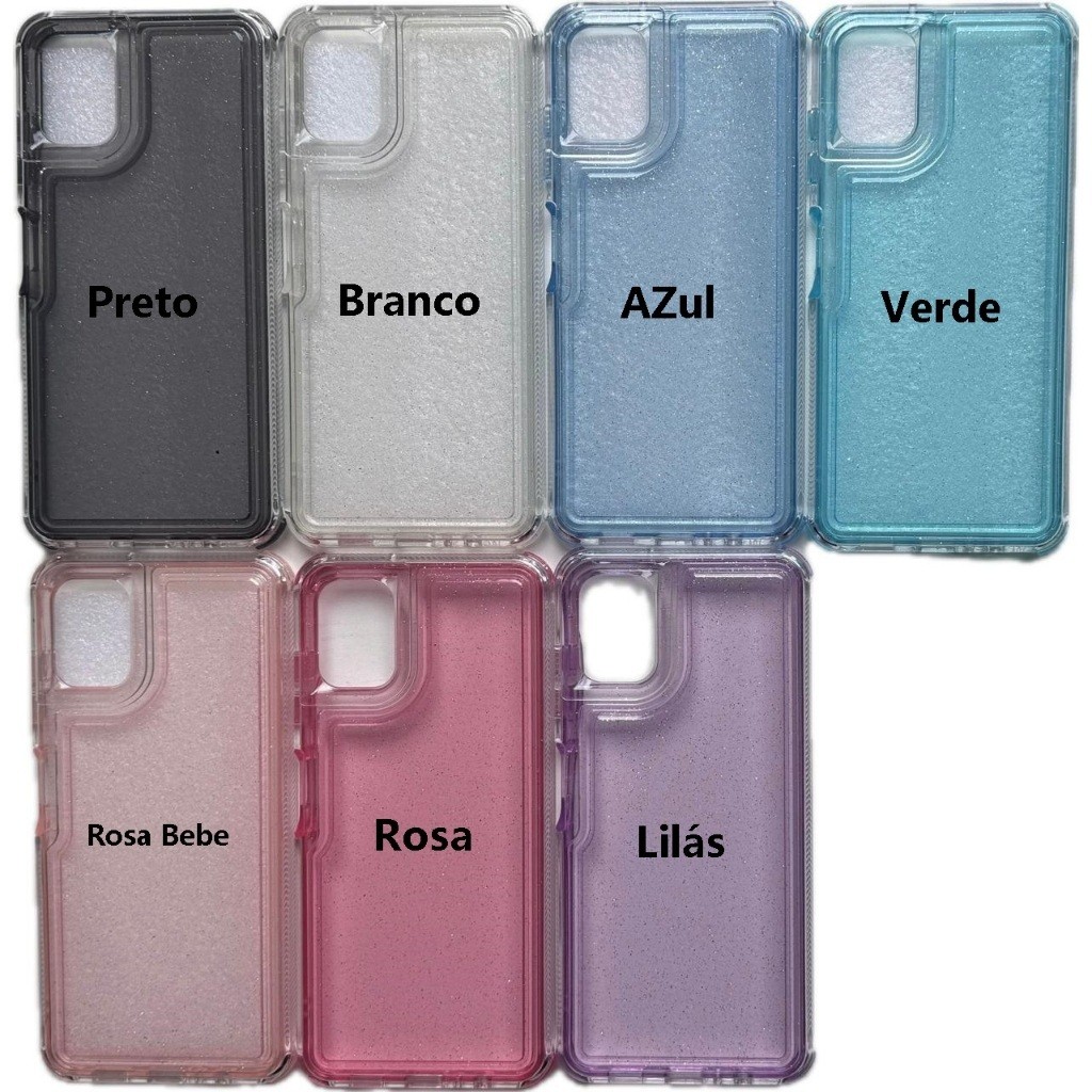Capa Capinha Space Anti impacto Com Brilho Para Samsung Galaxy  A05 A05S A06 A15 A16 A26 A35 A36 A55 A56  - CP 040