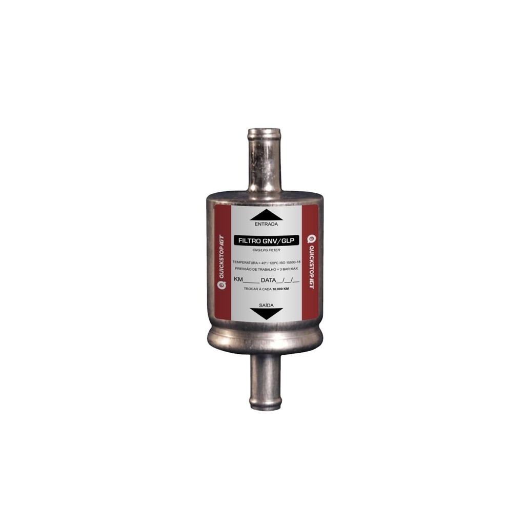 Filtro Aluminio Gnv 5° E 6° Geração 12mm Quickstop