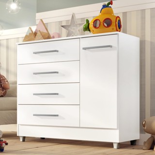 Comoda Infantil Laura 4 Gavs 1 Porta em Oferta na Shopee