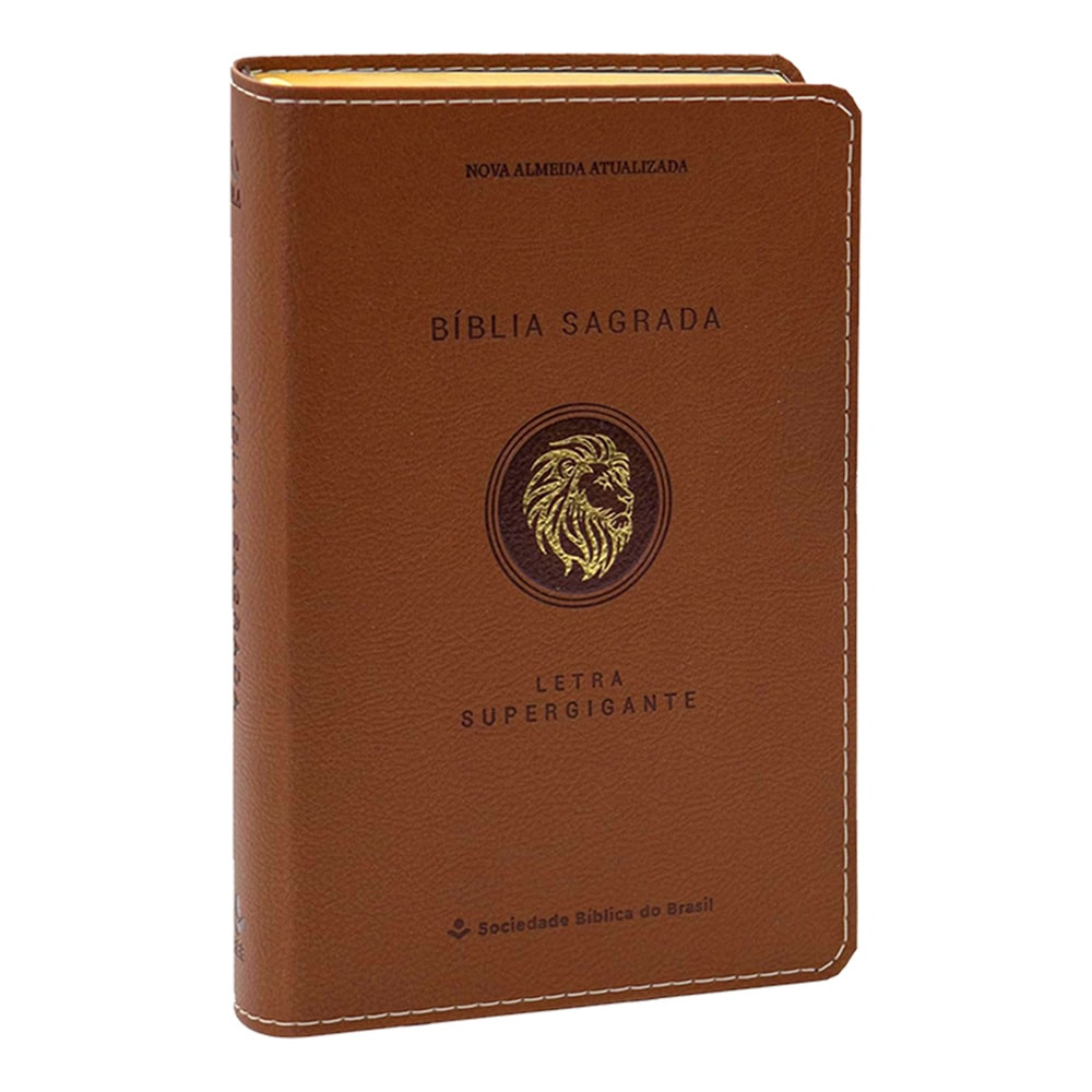 Bíblia Sagrada | Letra Supergigante |  NAA | Capa Marrom Leão em Oferta na Shopee