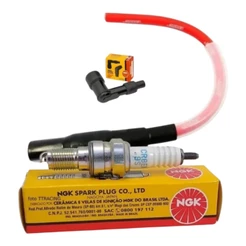 KIT Vela Ngk + Cachimbo + Cabo Ibooster F3 Vermelho HONDA Lead 110