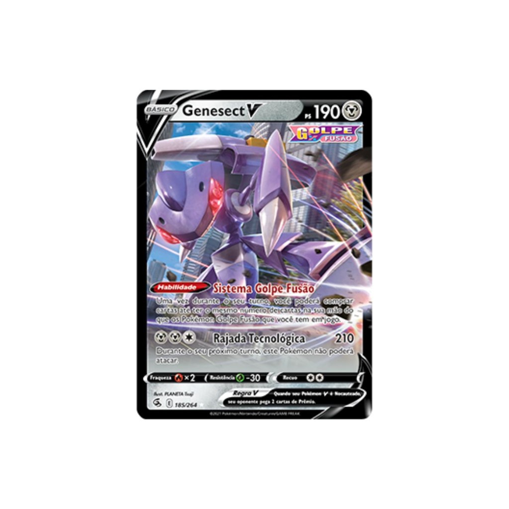 Carta Pokémon Genesect V 185/264 COPAG Original