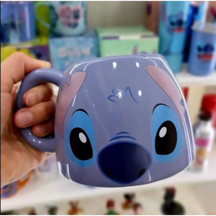 Caneca Stitch Com Boca Na Base 450ML - Disney zona criativa mais vendidos anime geek live action
