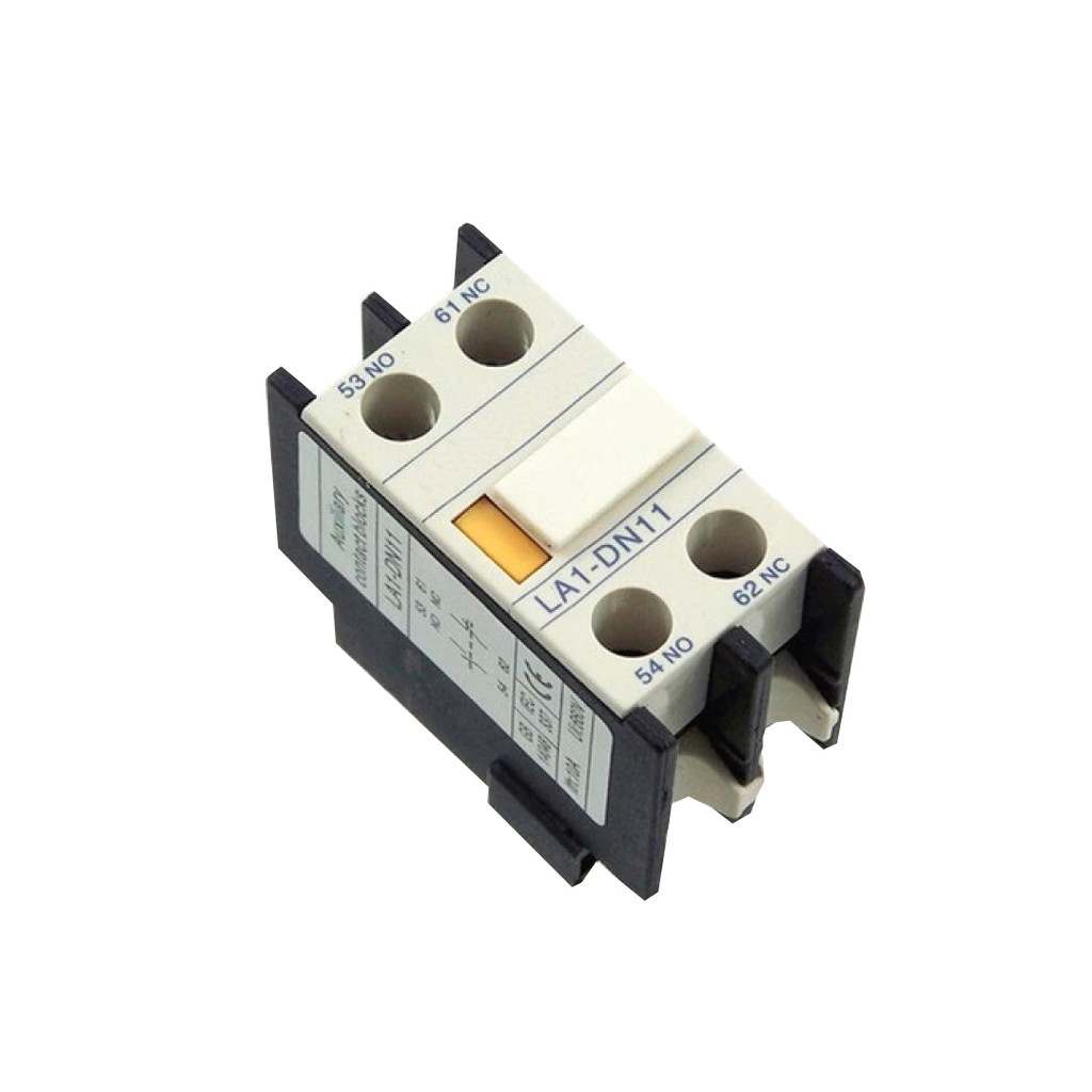 BLOCO DE CONTATO LA1 DN11 1NA 1NF PARA CONTATOR AUXILIAR EM PAINEIS ELETRICOS INDUSTRIAIS