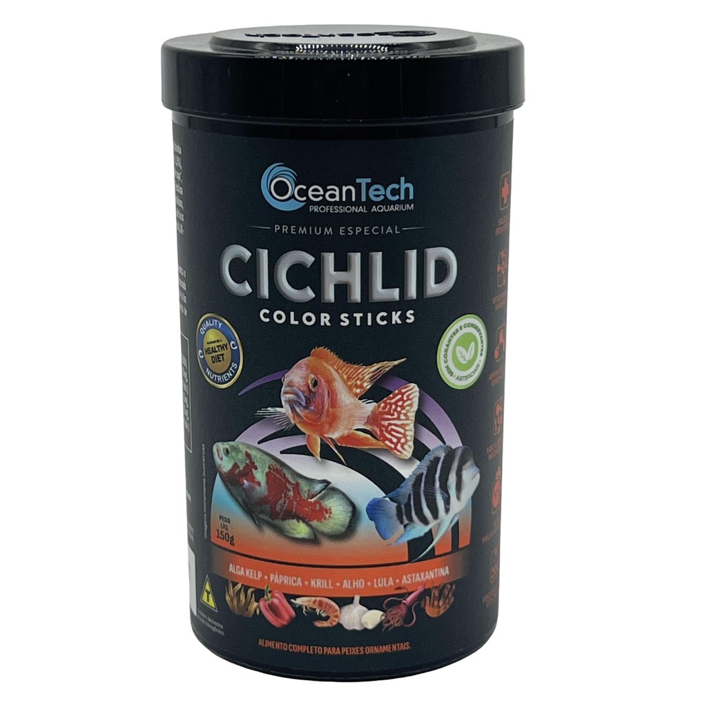 Ração Ocean Tech - Cichlid Color Sticks 75g