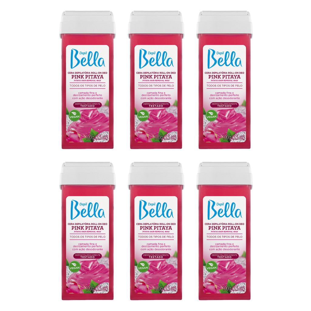 Kit Depil Bella Cera Roll-on Pink Pitaya 6 Unidades