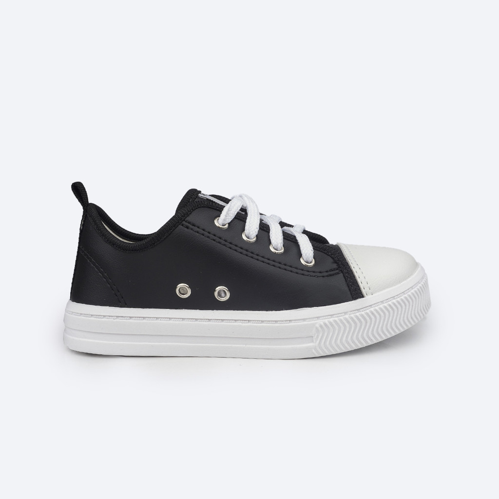 Tênis Infantil Feminino Pampili Easy Preto e Branco Pampili - Baby & Kids Fashion