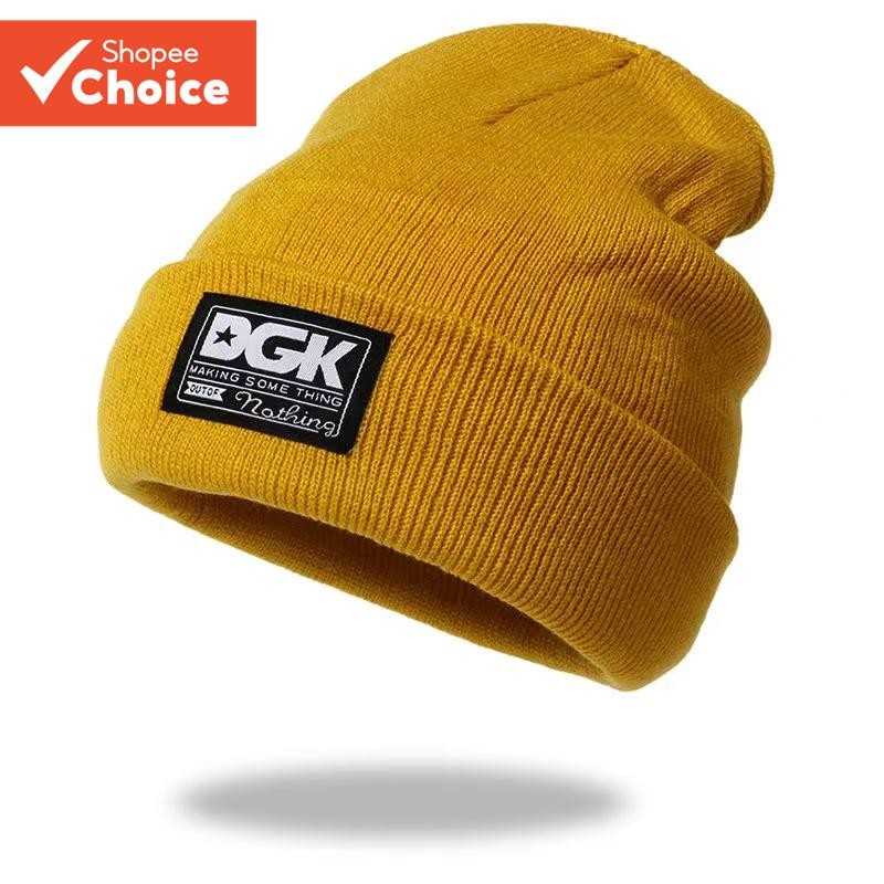 Chapéu De Esqui Unissex De Lã Com Letras DGK – Gorro Sem Aba De Malha Térmica Para Esportes De Inverno/Comute Urbano