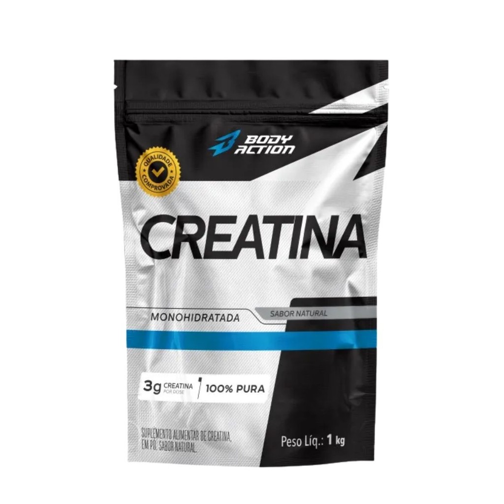 Creatina Monohidratada Refil 1kg 100% Pura Bodyaction em Oferta na Shopee